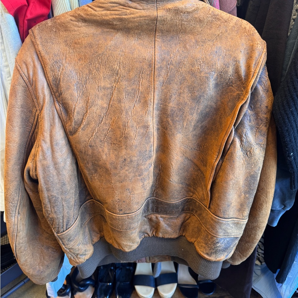 Brown Leather Jacket - Picture 2 of 5